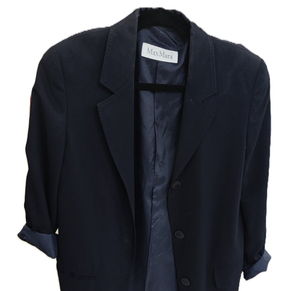 🖤 Vintage MaxMara Blazer – Made in Italy – Black Tailored Jacket